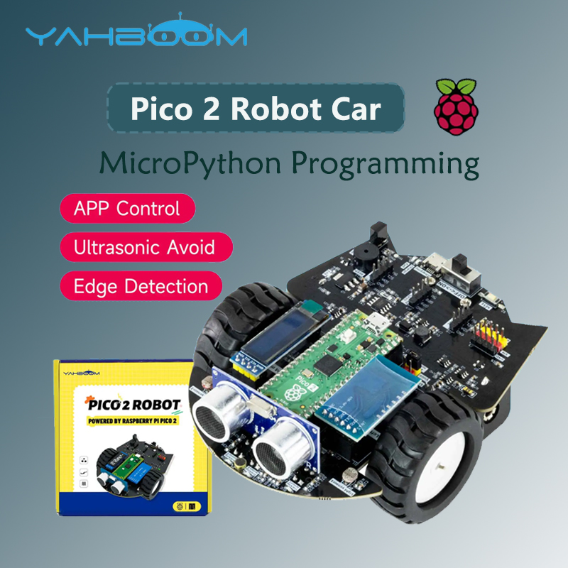Diy Electronics Raspberry Pi - Yahboom Raspberry Pi Pico 2 Roboter-Car-Kit,