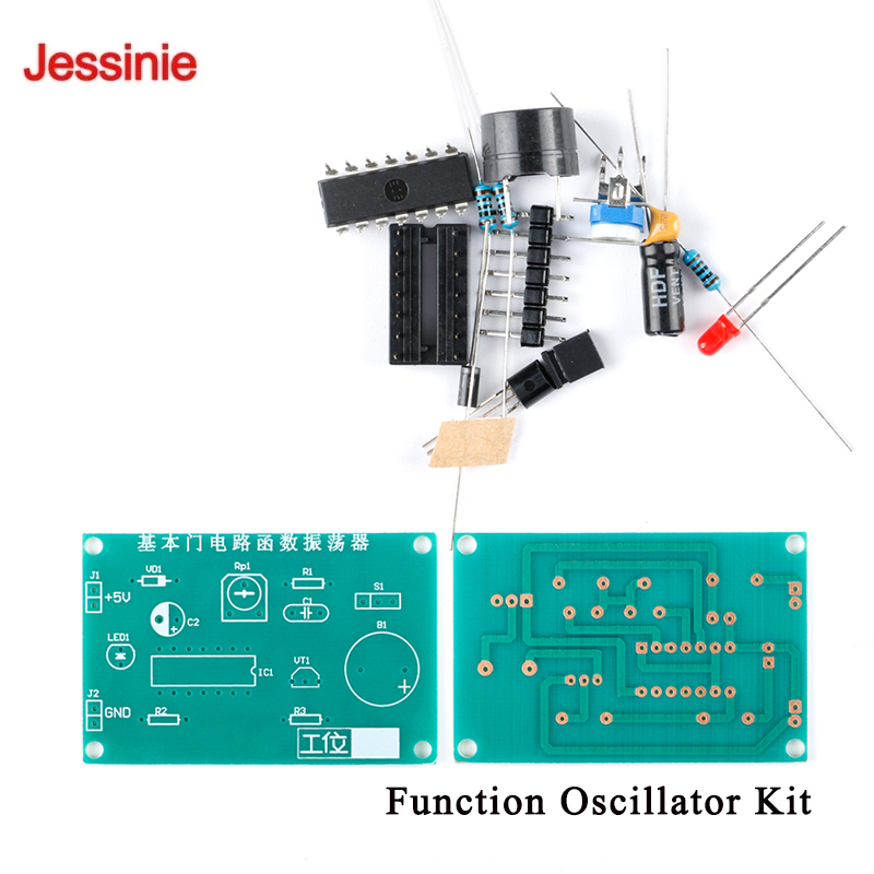 Diy Electronics Basics - 5er-Set/1er-Set Basis-Gate-Logikfunktions-Oszillator DIY-Trainingskit für elektronische Lötbaugruppen