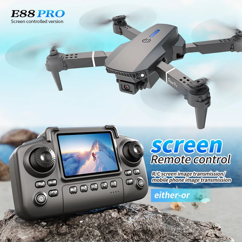 Diy Drone Electronics - Professionelle E88 PRO Drohne mit Bildschirm