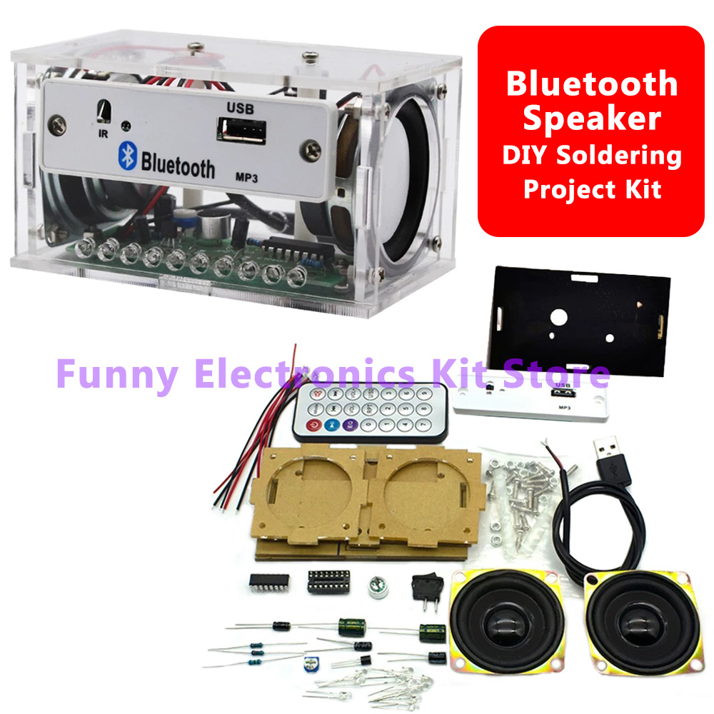 Diy Electronics Learning Kit - DIY Bluetooth-Lautsprecher-Bausatz Weiß Stereo Elektronisches Lötprojekt