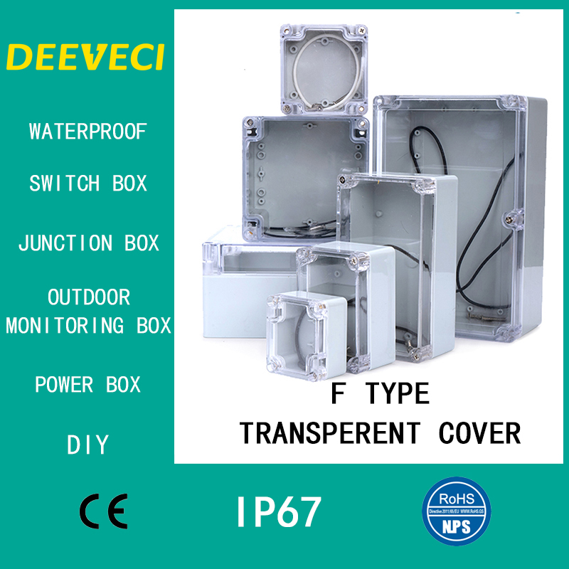 Diy Electronics Box - Transparentes wasserdichtes Außengehäuse, Kunststoffbox, elektronisches Projektgehäuse,