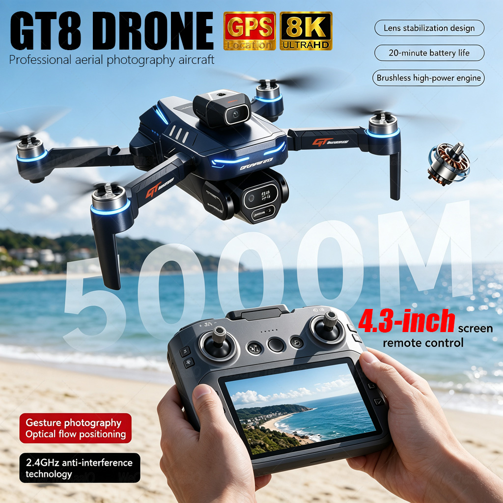Diy Drone Electronics - NEUE GT8 HD RC-Drohne 4K Professionelle