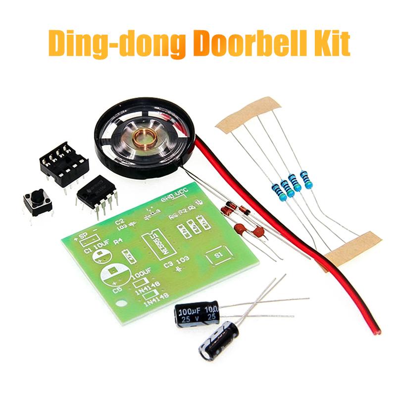 Diy Electronics Course - Zweiklangige Ding-Dong-Türklingel NE555 DIY-Bausatz PCB-Lötübungsset für