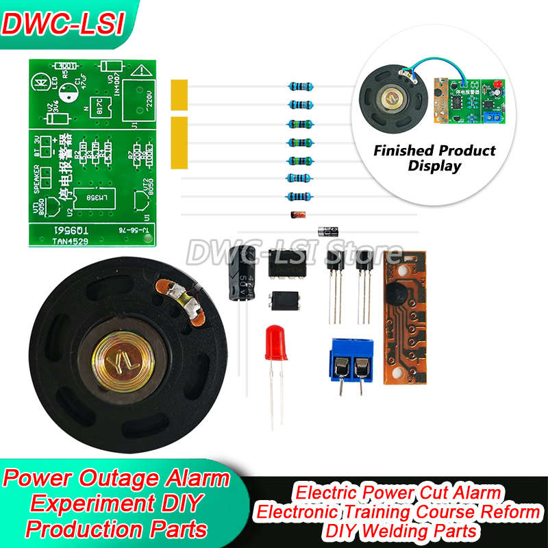 Diy Electronics Course - Stromausfall-Alarm, experimentelles Kit, Stromausfall-Alarm, elektronischer Trainingskurs,