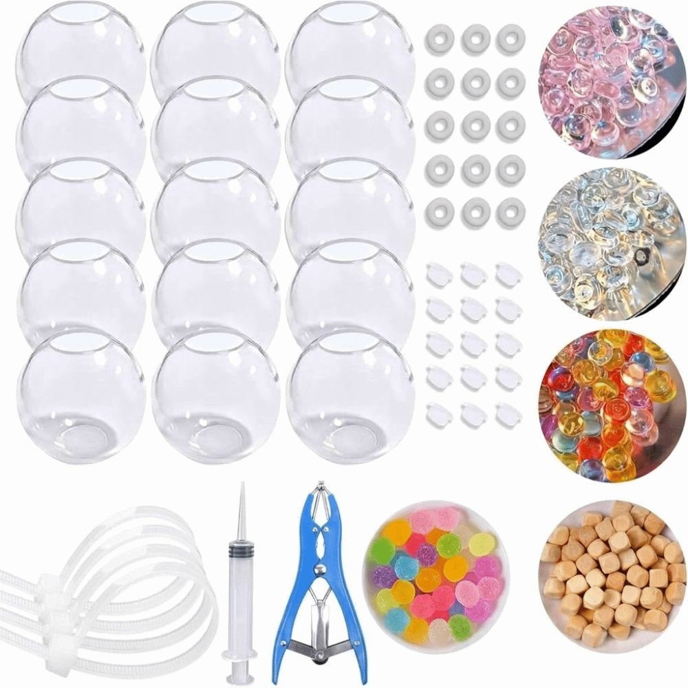 Diy Electronics Components - TPR DIY Ball-Hüllen-Set Rundes Transparentes Quetschball-Bastelset