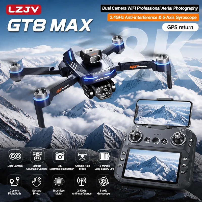 GT8 Max Faltbare Drohne 8K HD  – Diy Drone Electronics Bewertung und Preis