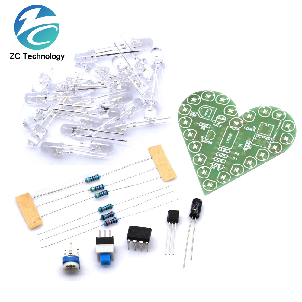 DIY Kit Herz Form Atmen Lampe  – Diy Electronics Learning Kit Bewertung und Preis