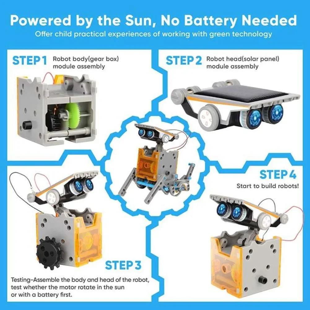 13-in-1 solarbetriebener Robot – Diy Electronics Com Bewertung und Preis