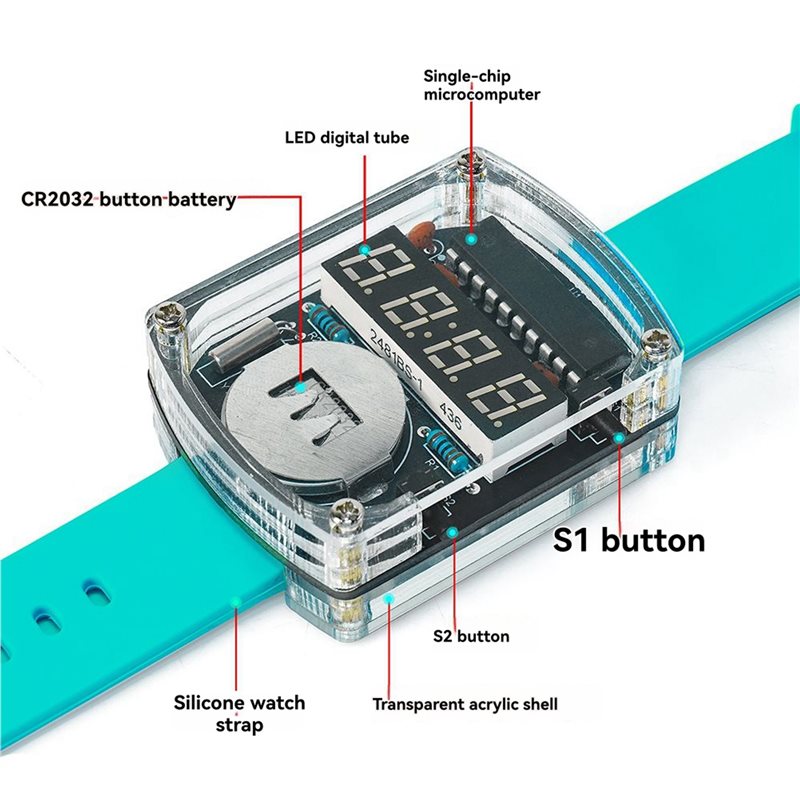 2X DIY-Uhr LED-Uhr Elektronik- – Diy Electronics Learning Kit Bewertung und Preis